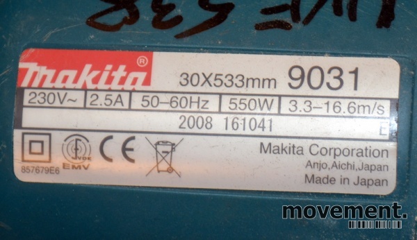 Solgt!Verktøy: Makita 30mm Båndsliper - 3 / 4