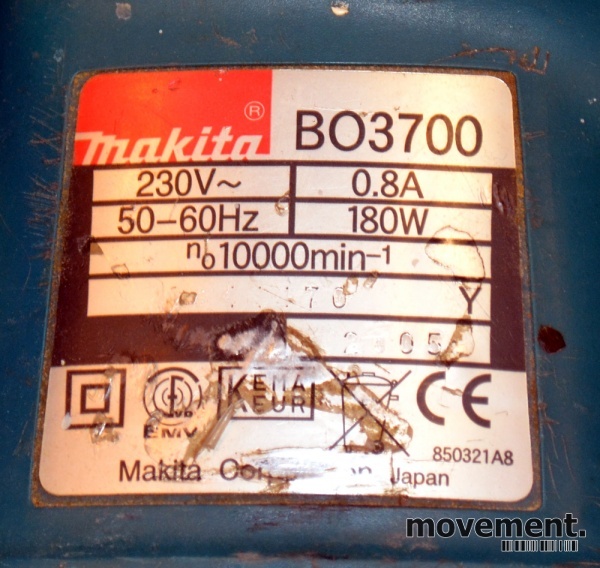 Solgt!Verktøy: Makita Slipemaskin BO3700 - 4 / 4