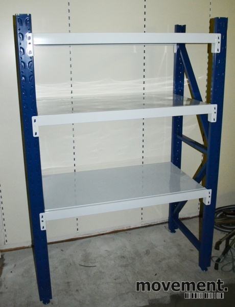 Solgt!Mini pallereol, solid stålhylle med - 1 / 4