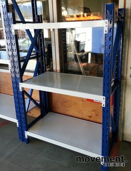 Solgt!Mini pallereol, solid stålhylle med - 4 / 4