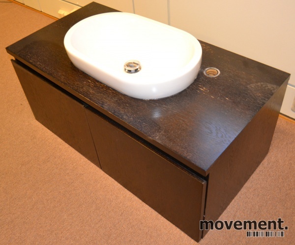 Solgt!HTH Servantskap med vask, i brun - 2 / 3