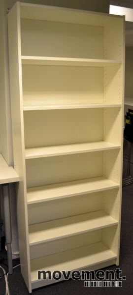 Solgt!Bokhylle Billy i hvitt, 80b x 202h,