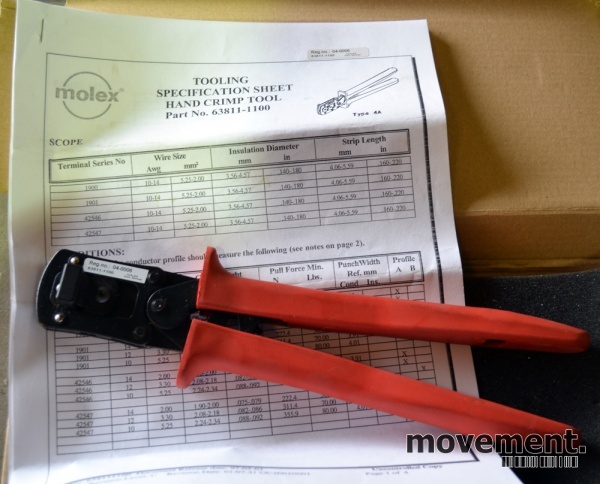 Solgt!Molex krimptang 4A (63811-1100), - 1 / 3