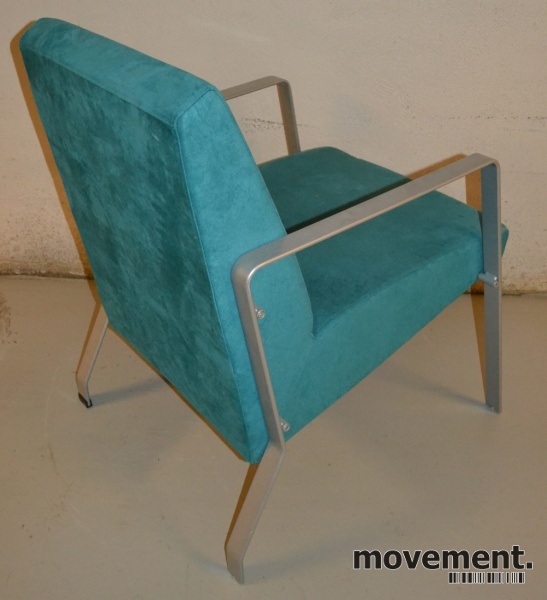 Solgt!Loungestol i grønn mikrofiber / - 4 / 4