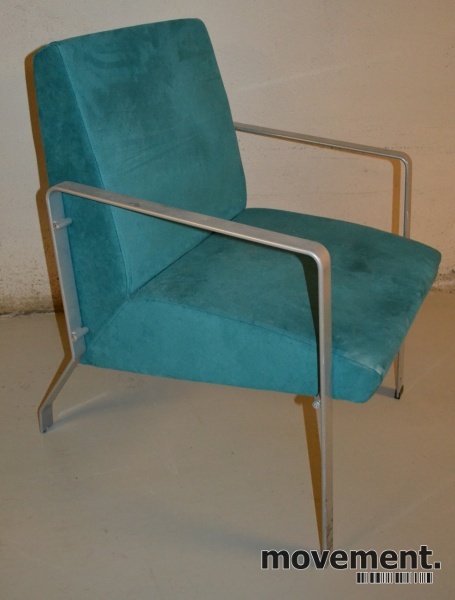 Solgt!Loungestol i grønn mikrofiber / - 1 / 4
