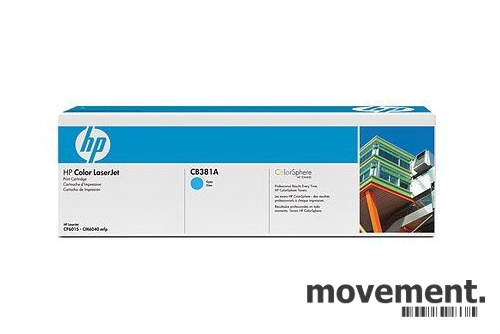Solgt!HP Original Toner CB381A Cyan/Blå