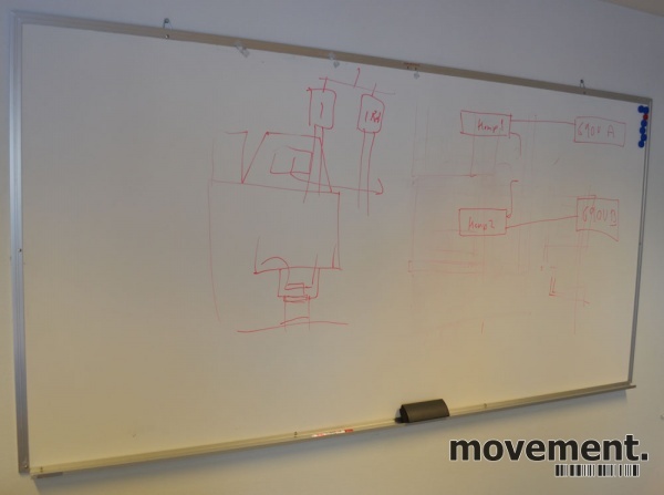 Solgt!Whiteboard, vegghengt modell - 1 / 3