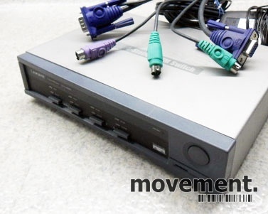 Solgt!KVM-switch 4port LINKSYS SVIEW04,