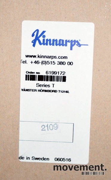 Solgt!Kinnarps T-serie skrivebord i bjerk - 3 / 3