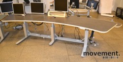 Buet skrivebord for kontrollrom / kommandosentral med el.hevsenk, pent brukt