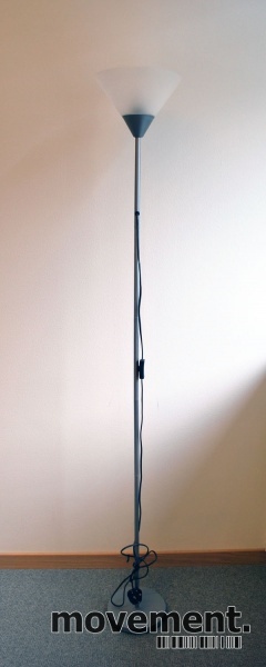 Solgt!Stålampe / gulvlampe med uplight, - 1 / 3