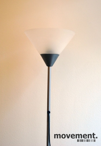 Solgt!Stålampe / gulvlampe med uplight, - 2 / 3