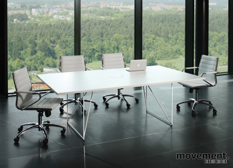 Møtebord AIR i hvitt 220x130cm med - 2 / 4