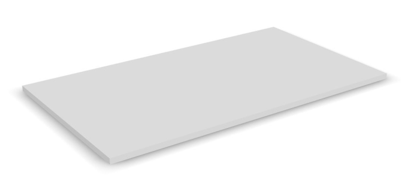 Hvit bordplate til skrivebord fra