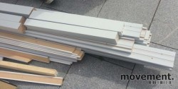 Modulvegger for kontor i glass, 277,5 cm høyde, div bredder, pent brukte