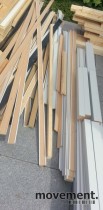 Modulvegger for kontor i glass, 277,5 cm høyde, div bredder, pent brukte