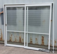 Modulvegger for kontor i glass, 277,5 cm høyde, div bredder, pent brukte