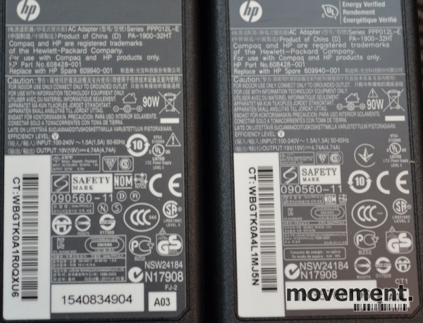 Solgt!Original lader til HP Bærbar PC 19V - 2 / 4
