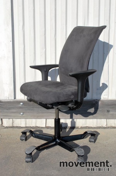 Håg H05 5600 kontorstol, gråttmikrofibertrekk med Ergonomisk kontorstol Håg Capisco 8106 igrå mikrofiber, 69cm