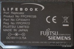 Docking til FujitsuSiemens bærbar PC, for P7230 (FPCPR72B), pent brukt