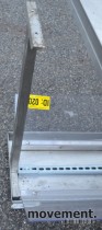 Pusteskjerm for buffet / servering, rustfritt/plexi, 240cm bredde, pent brukt
