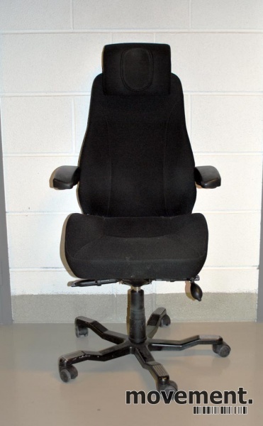 KAB Seating Director, ergonomiskkontorstol i sort, med Kab Seating arbeidsstoler: Director