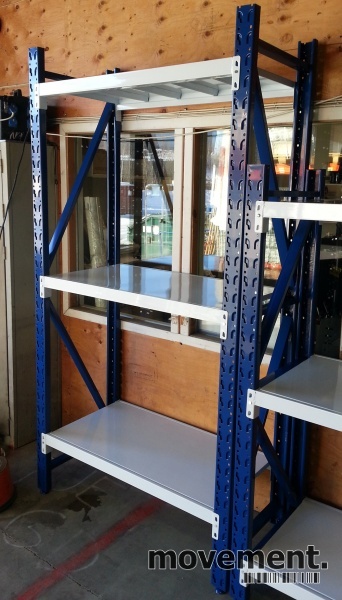 Solgt!Stålhyller / mini pallereol 240cm - 1 / 4