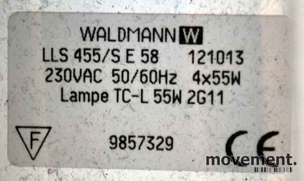 Solgt!Waldmann Tycoon TC-L 4x55W stålampe - 2 / 2