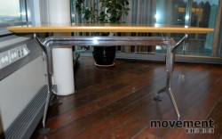 Oken kompakt møtebord / rektanguært skrivebord i bjerk, 120x80 cm, pent brukt