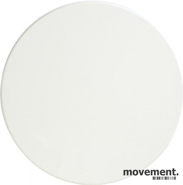 Bordplate, rund plate i hvit