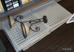 Himlingsplater med metallgitter, pulverlakkerte 60x60cm med oppheng, pent brukte