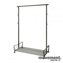 IKEA Portis klesstativ / garderobestativ i sort, 119 cm bredde, pent brukt