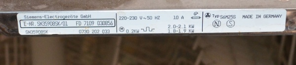 Solgt!Siemens 60cm bred oppvaskmaskin - 3 / 3