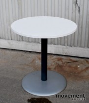 Avlastningsbord / småbord, pent brukt understell i grått, NYE plater i hvitt