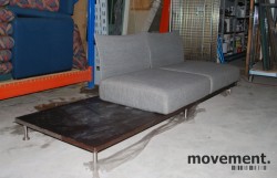Living Divani lav 2seter sofa i brunt, sittehøyde 37 cm, 185 cm bredde, brukt