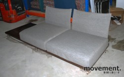 Living Divani lav 2seter sofa i brunt, sittehøyde 37 cm, 185 cm bredde, brukt