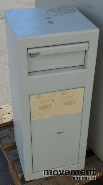 Solgt!Droppsafe i grålakkert metall, for - 1 / 4