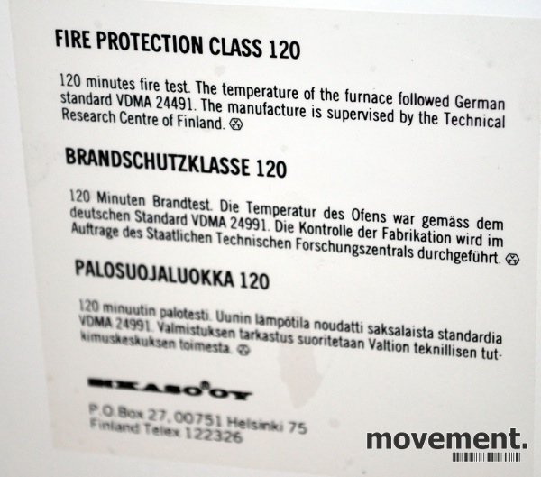 Solgt!Kaso brannskap / brannsikkert - 3 / 3