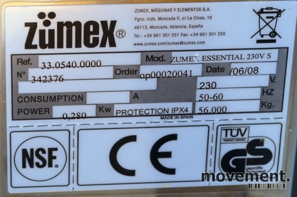 Solgt!Zumex Essential juicemaskin for - 4 / 4