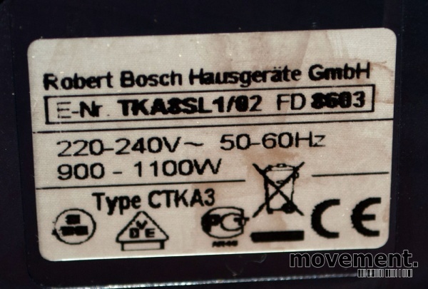 Solgt!Bosch Solitaire kaffetrakter i - 3 / 3