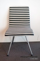Lammhults Atlas konferansestol / besøksstol i sort / hvitt, pent brukt