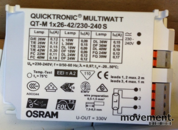 Solgt!Pakke med 7x Osram Quicktronic QTP8 - 2 / 3