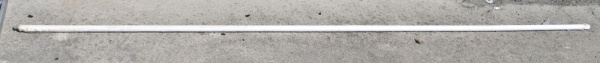 Solgt!Stålrør i hvitlakkert stål, 250 cm - 2 / 2