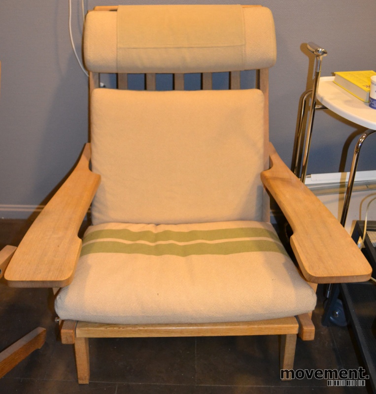 Solgt!Hans Wegner GE375 lenestol i eik, - 10 / 11