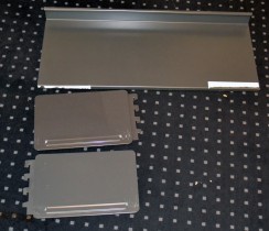 Veggmontert hylle / vegghyller / vegghengt arkivhylle fra Altistore i antrasittgrått stål, pent brukt