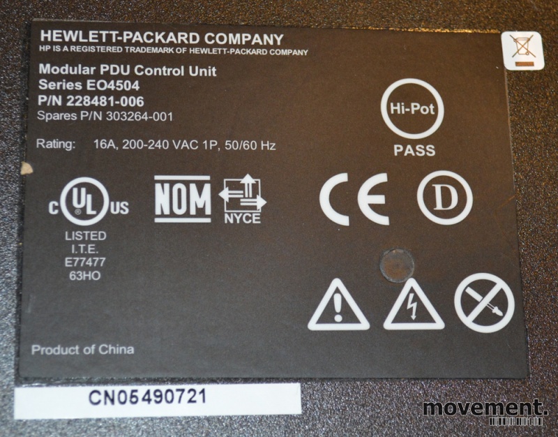 Solgt!HP PDU Control Unit  16A + 2 x - 4 / 5