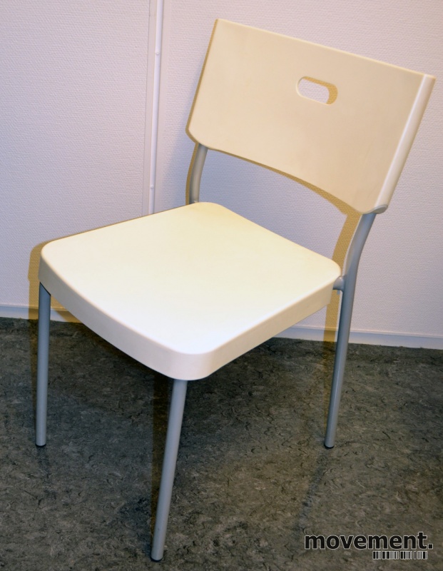 Ikea enkel stol i grått metall hviteller sort plast Herman stol fra Ikea | FINN.no