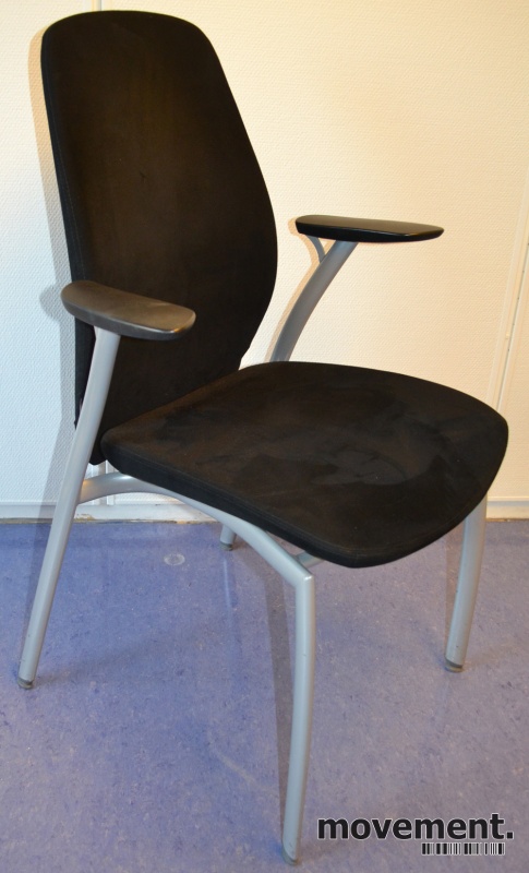 Kinnarps konferansestol, Plus 375 i sortcomfort, pent brukt 1 stk Kinnarps Plus 375 stol konferansestol BRUKTE