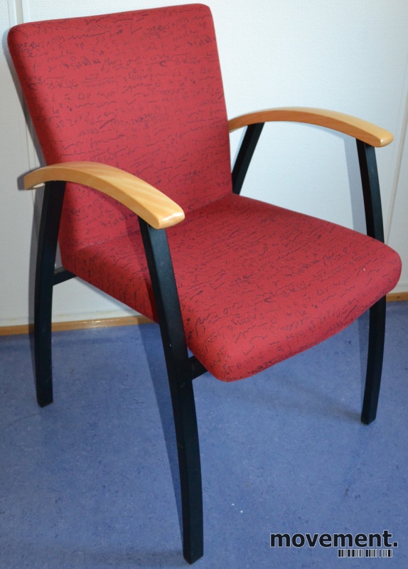 Solgt!Kinnarps konferansestol i sort/bøk, - 1 / 2
