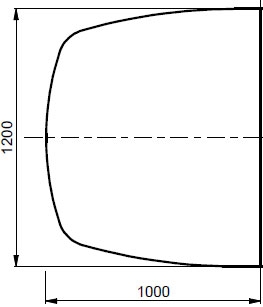 Endeplate for møtebord i hvitt fra